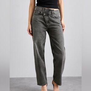 Agolde Criss Cross Women's High Rise Gray Jeans